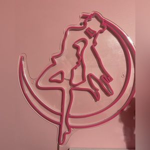 Sailor Moon neon room light 💡  pink light.